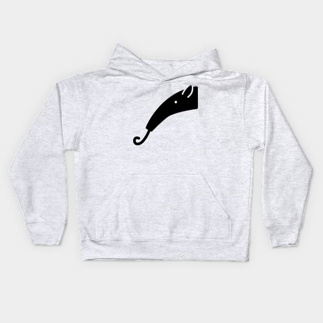 Anteater Poking Tongue Face Icon Kids Hoodie by AustralianMate